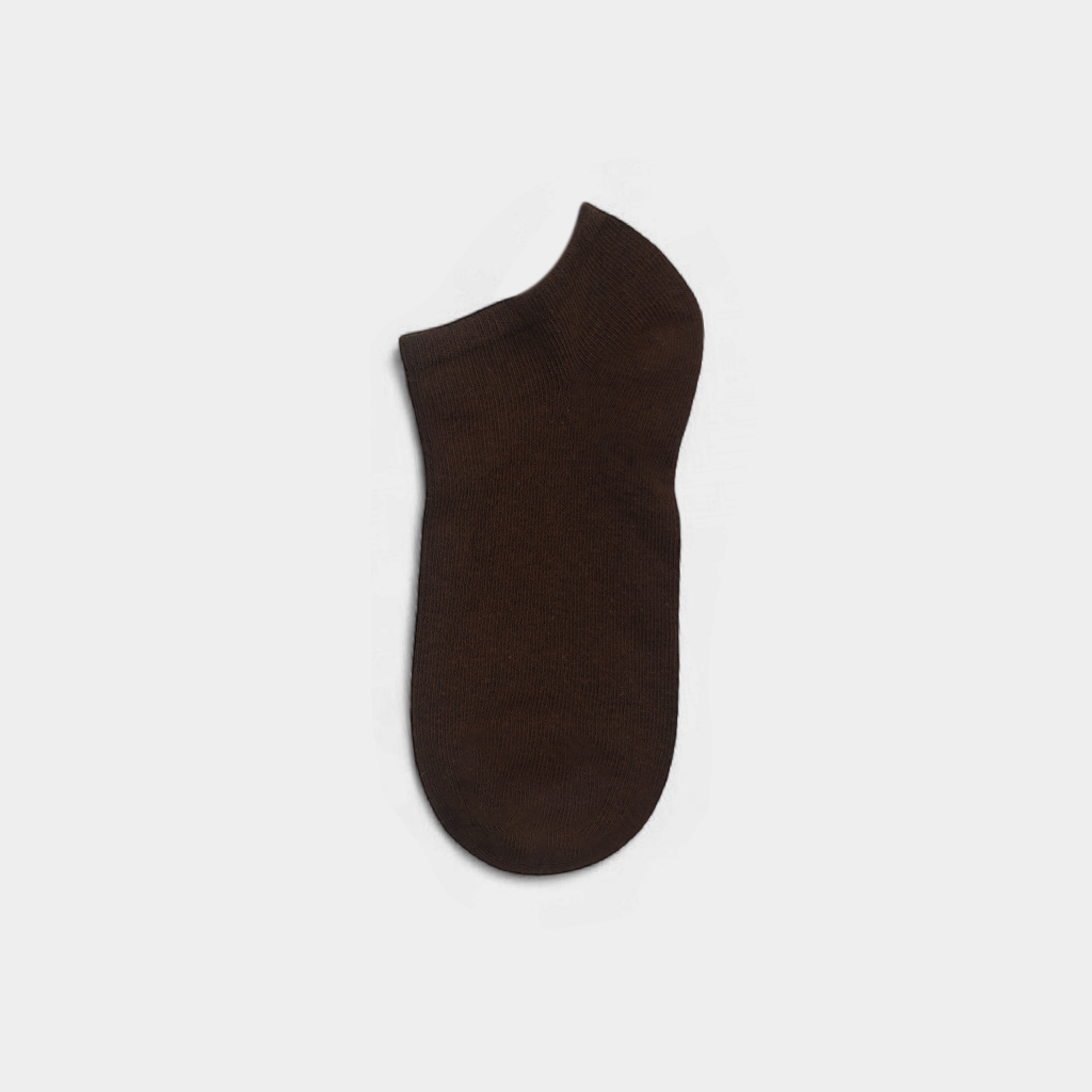 Unisex Plain Brown Sneaker Socks – FTS04