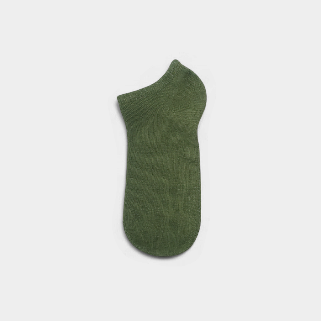 Unisex Plain Jasmine Green Sneaker Socks – FTS04