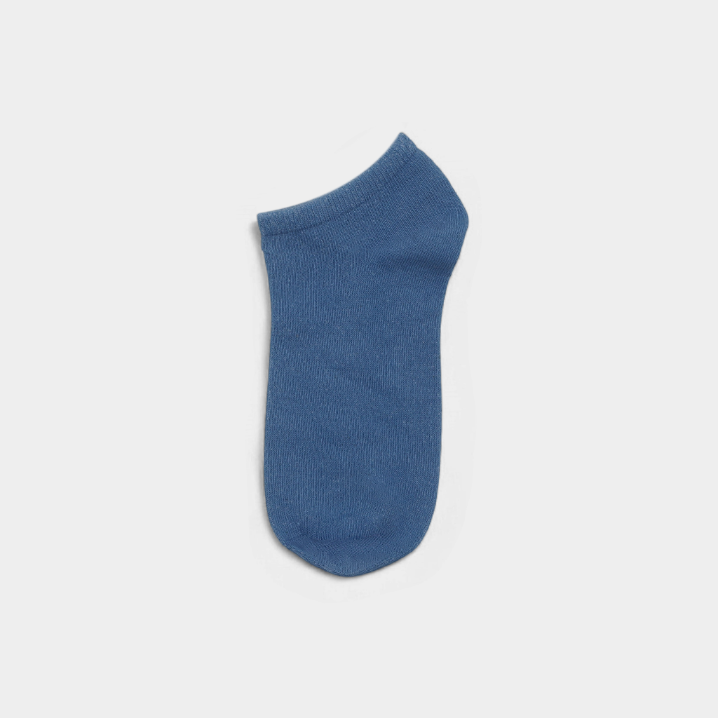 Unisex Plain Prision Blue Sneaker Socks – FTS04