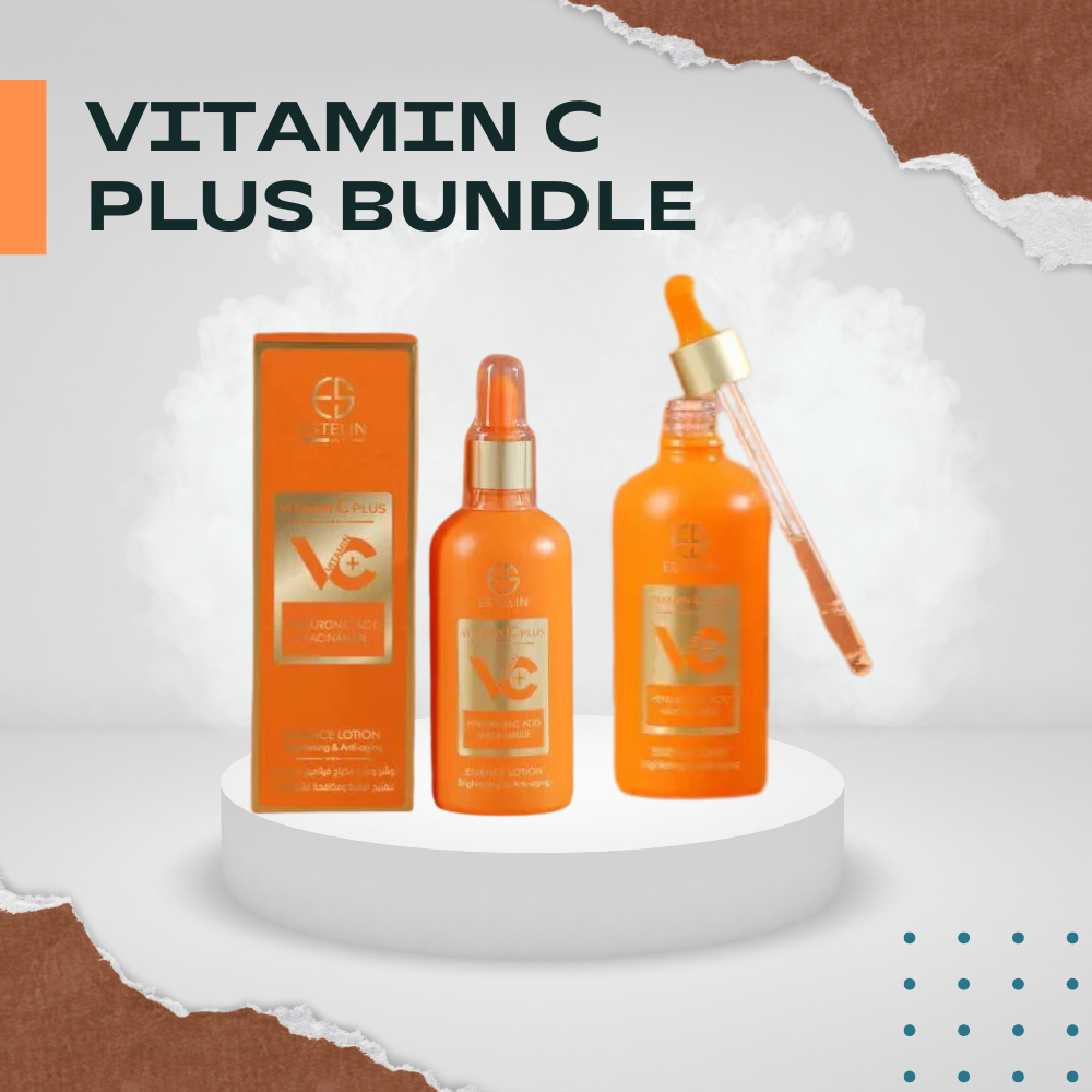 Estelin Vitamin C Plus Hyaluronic, Niacinamide Lotion & Vitamin C Plus Radiance & Anti-Aging Essence Toner bundle deal