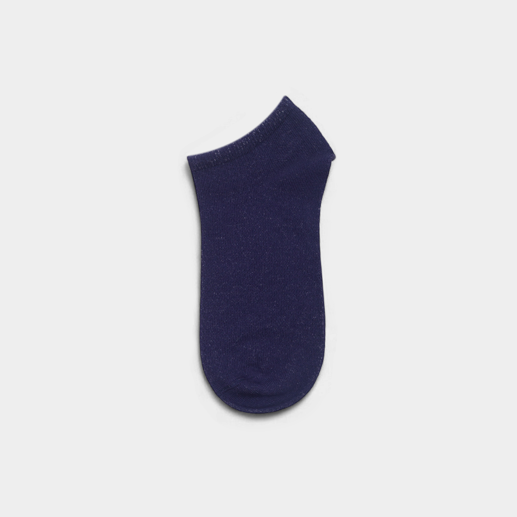 Unisex Plain Skipper Blue Sneaker Socks – FTS04
