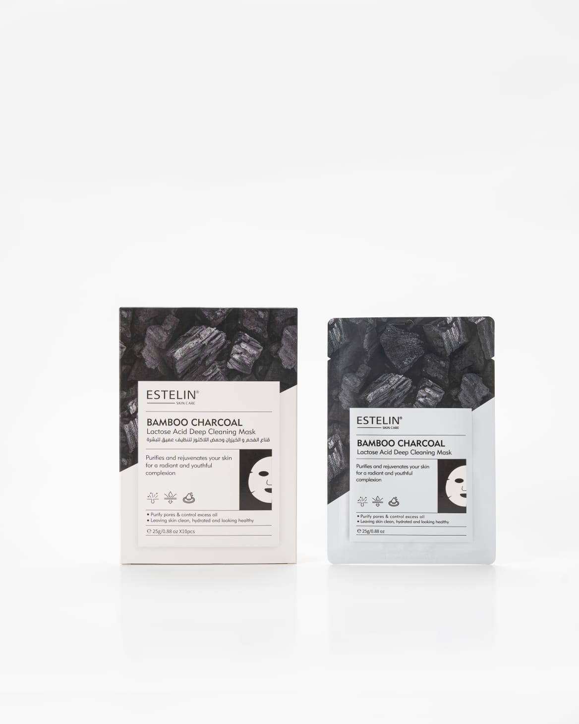ESTELIN Bamboo Charcoal + Lactic Acid Deep Cleansing Mask