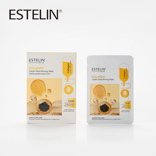 Estelin Collagen + Caviar Extra-Firming Mask | Anti-Aging, Lifting & Hydrating Sheet Mask