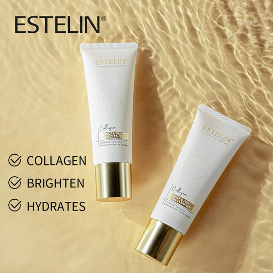 Estelin Bouncy & Firm Collagen Facial Cleanser | Brightening, Hydrating & Deep Cleansing