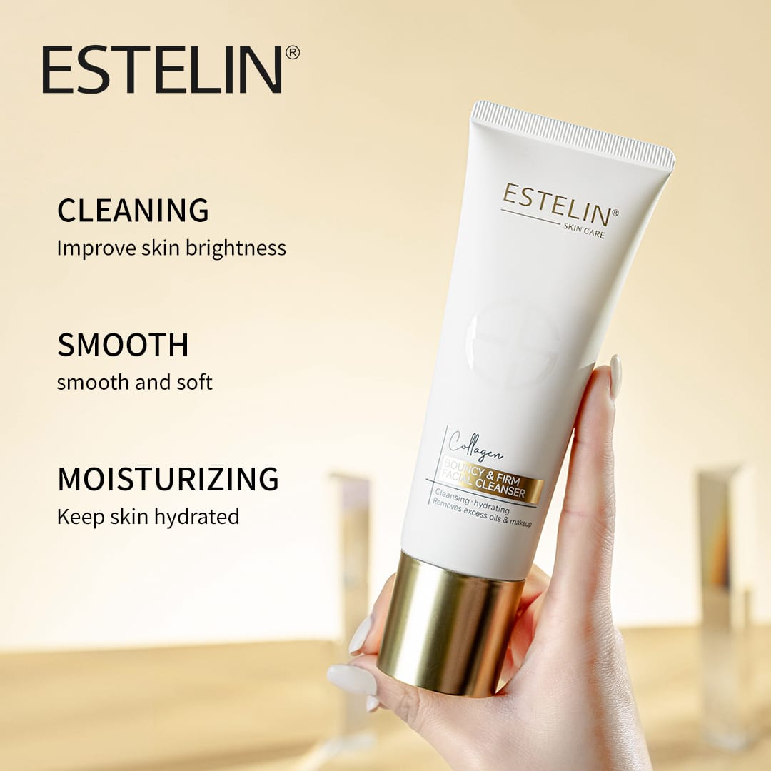 Estelin Bouncy & Firm Collagen Facial Cleanser | Brightening, Hydrating & Deep Cleansing