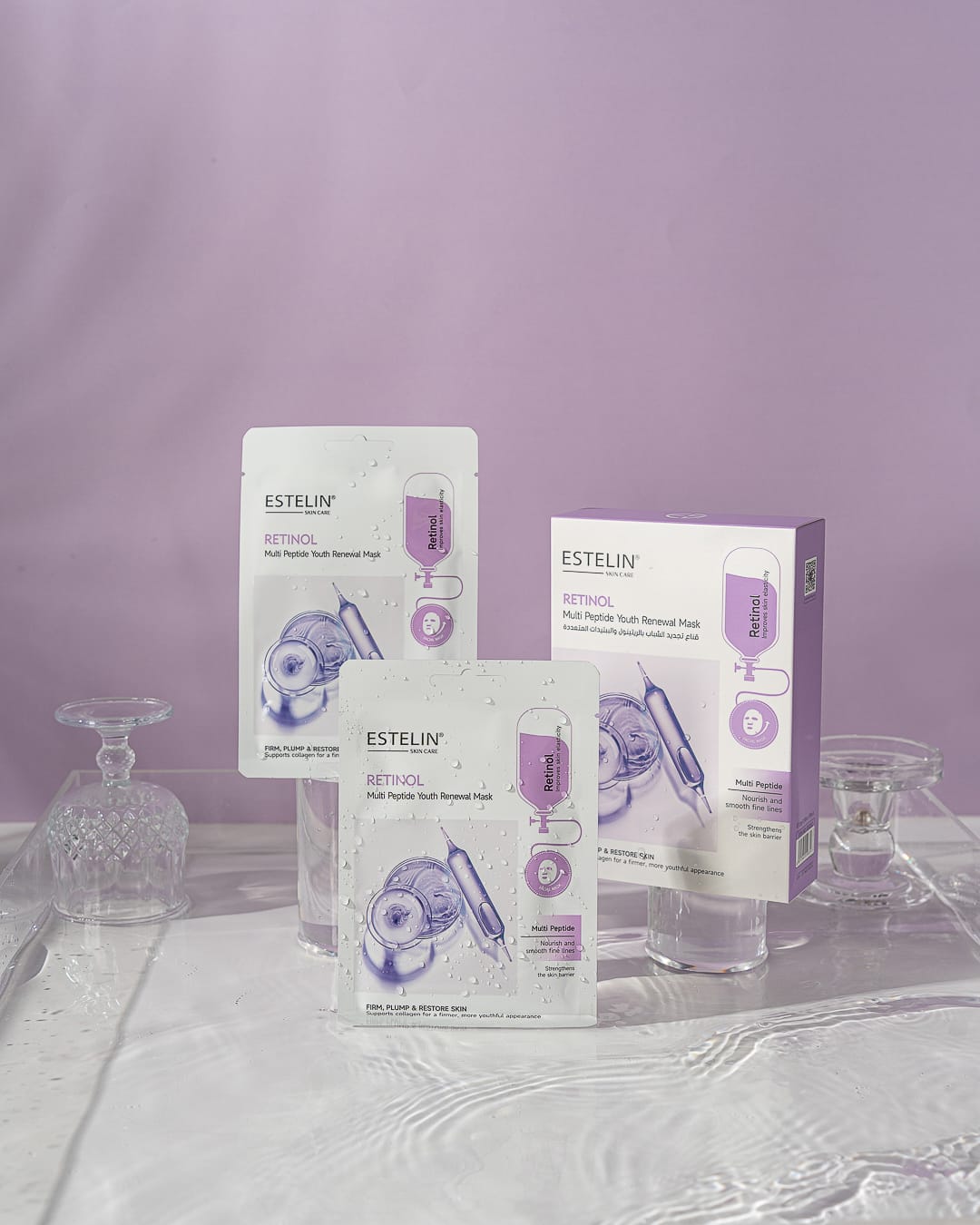 Estelin Retinol + Multi Peptide Youth Renewal Mask | Anti-Wrinkle, Firming & Restoring Sheet Mask