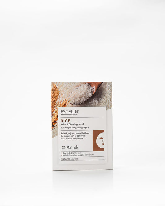 ESTELIN Rice & Wheat Glowing Mask – Brightening, Hydrating & Revitalizing Sheet Mask