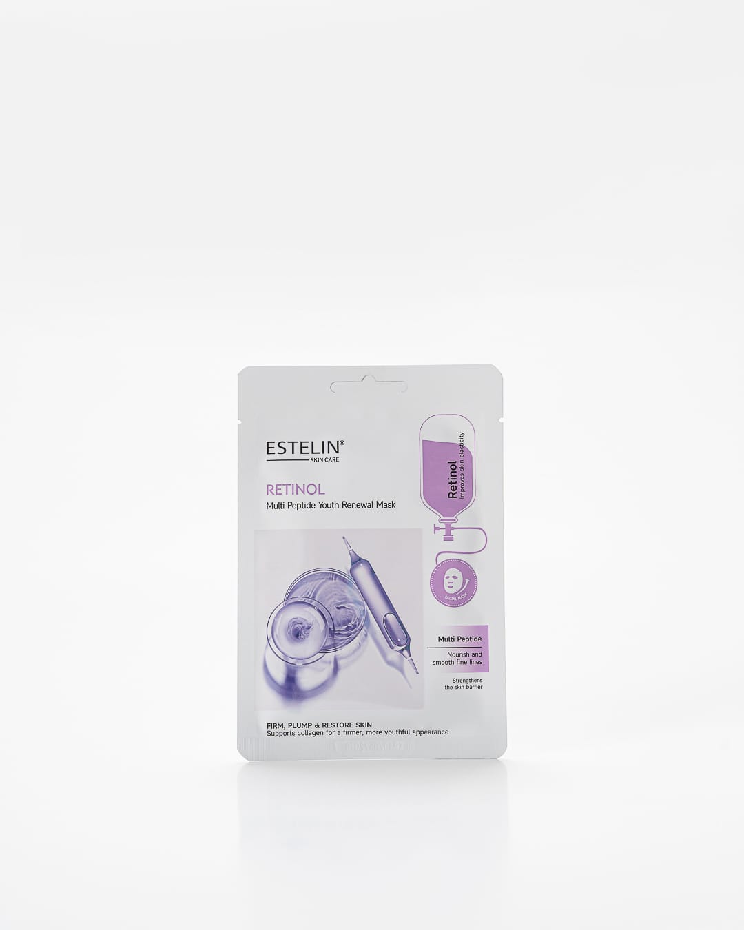 Estelin Retinol + Multi Peptide Youth Renewal Mask | Anti-Wrinkle, Firming & Restoring Sheet Mask