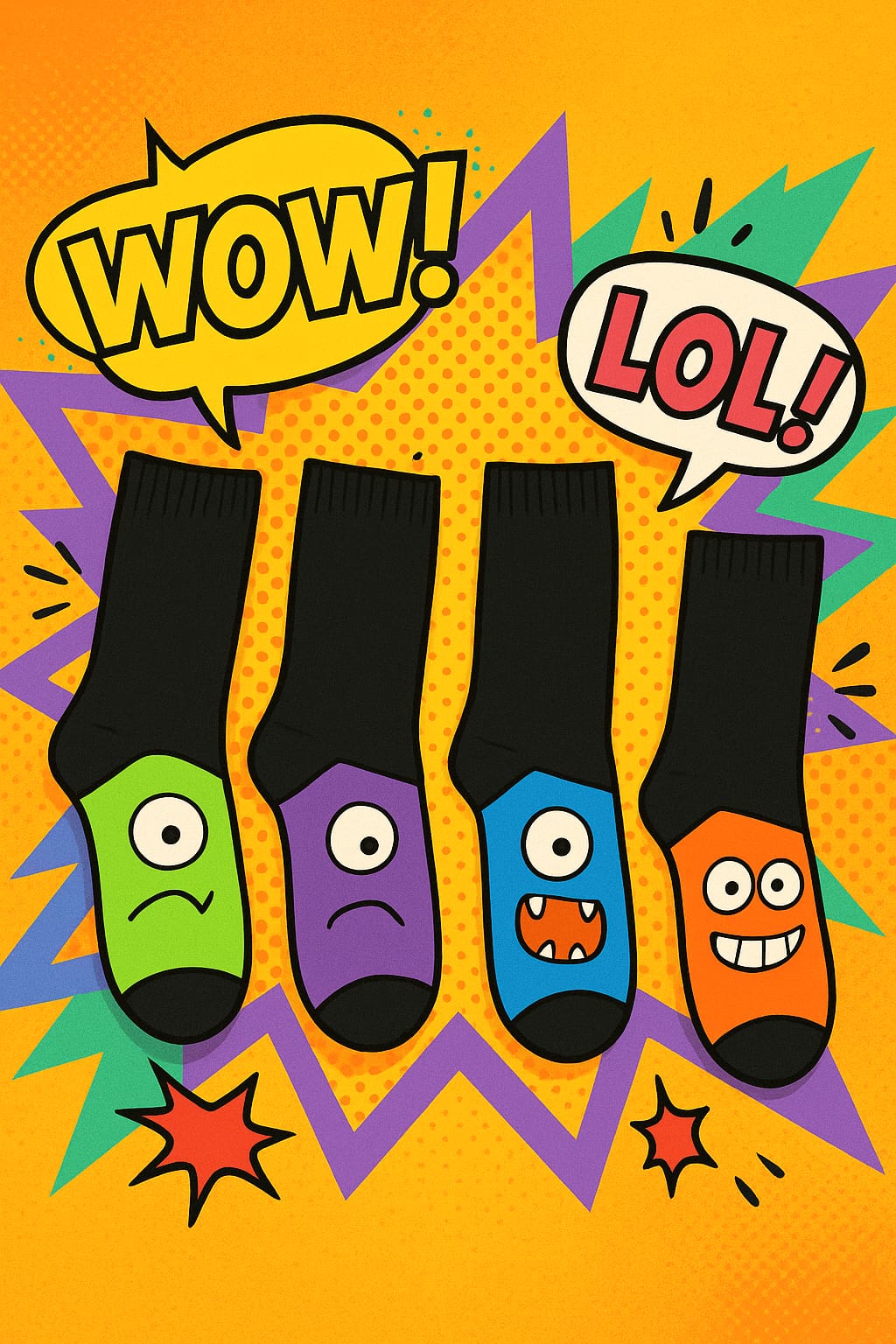 Angry Socks Pack of 4
