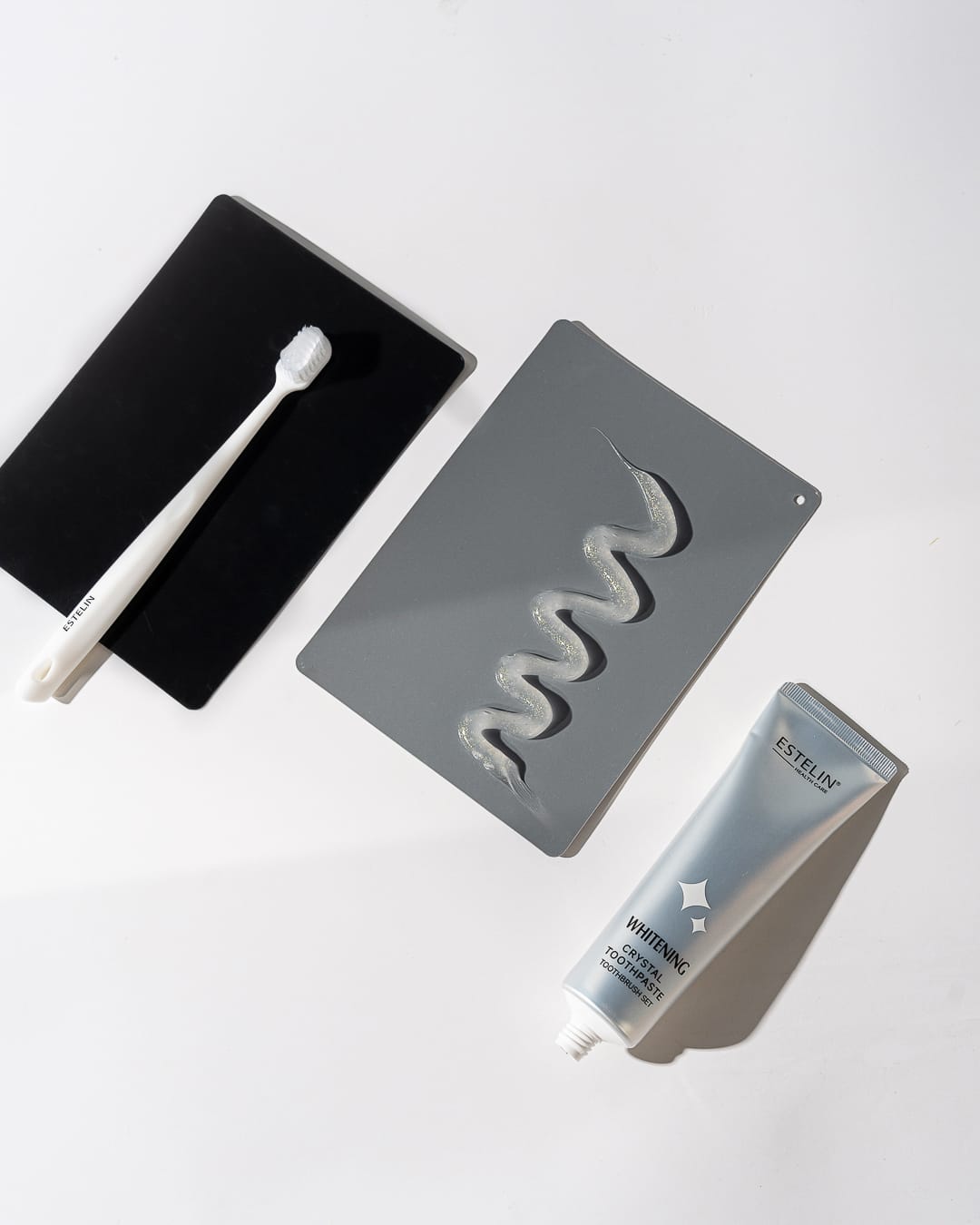 ESTELIN Whitening Crystal Toothpaste & Toothbrush Set – Advanced Enamel Care & Instant Brightening Formula