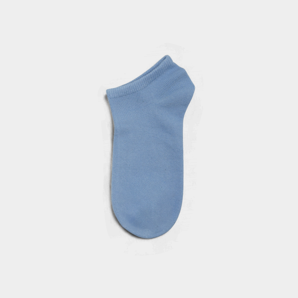 Unisex Plain Blue Aura Sneaker Socks – FTS04
