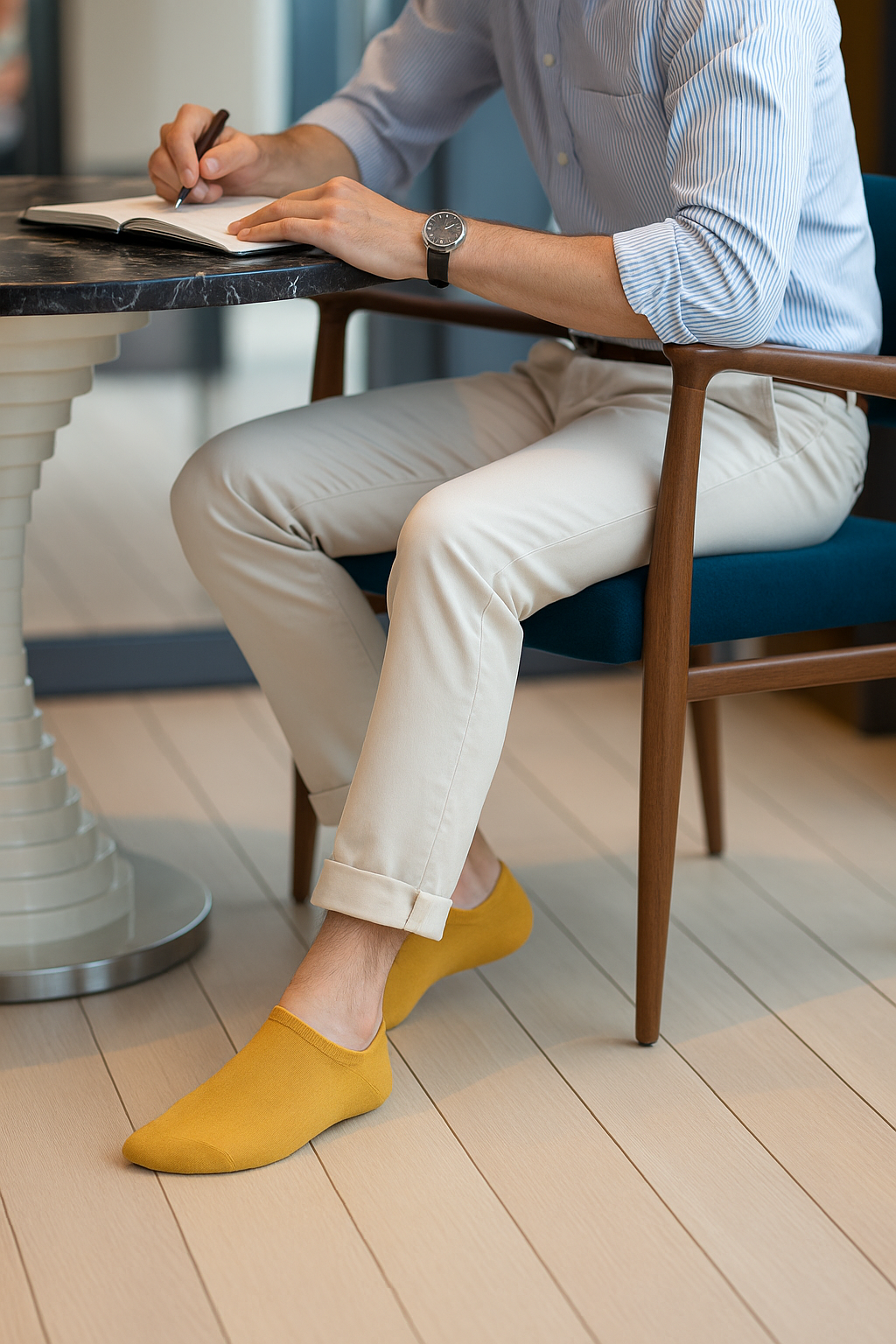 Unisex Plain Amber Haze Sneaker Socks – FTS04