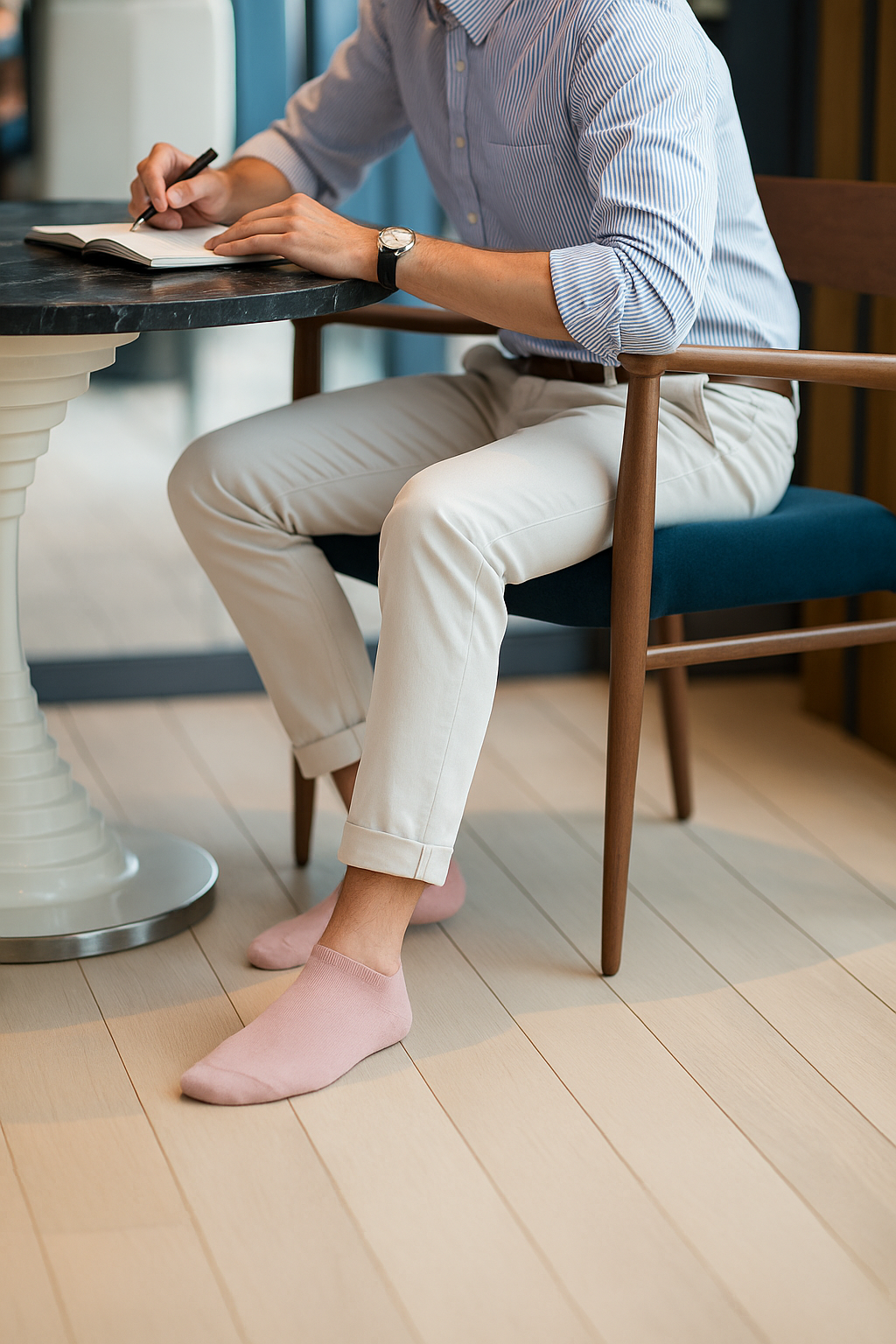 Unisex Plain Peach Whip Sneaker Socks – FTS04