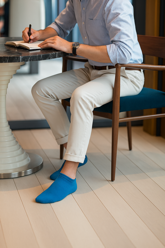 Unisex Plain Royal Sneaker Socks – FTS04