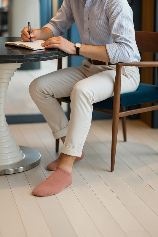 Unisex Plain Terra Cotta Sneaker Socks – FTS04