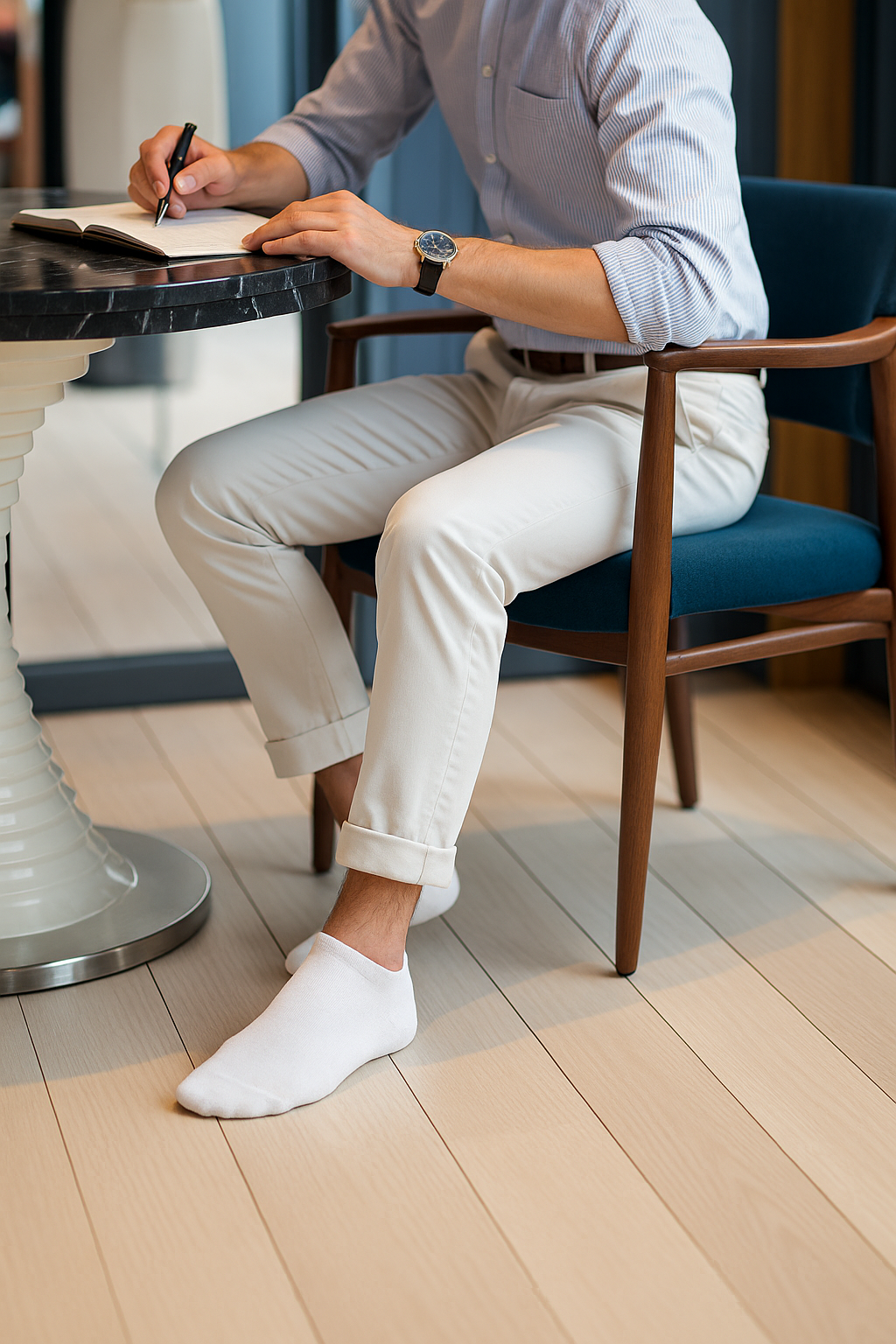 Unisex Plain White Sneaker Socks – FTS04