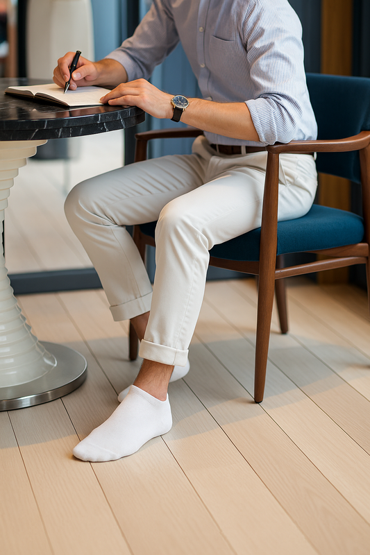 Unisex Plain White Sneaker Socks – FTS04