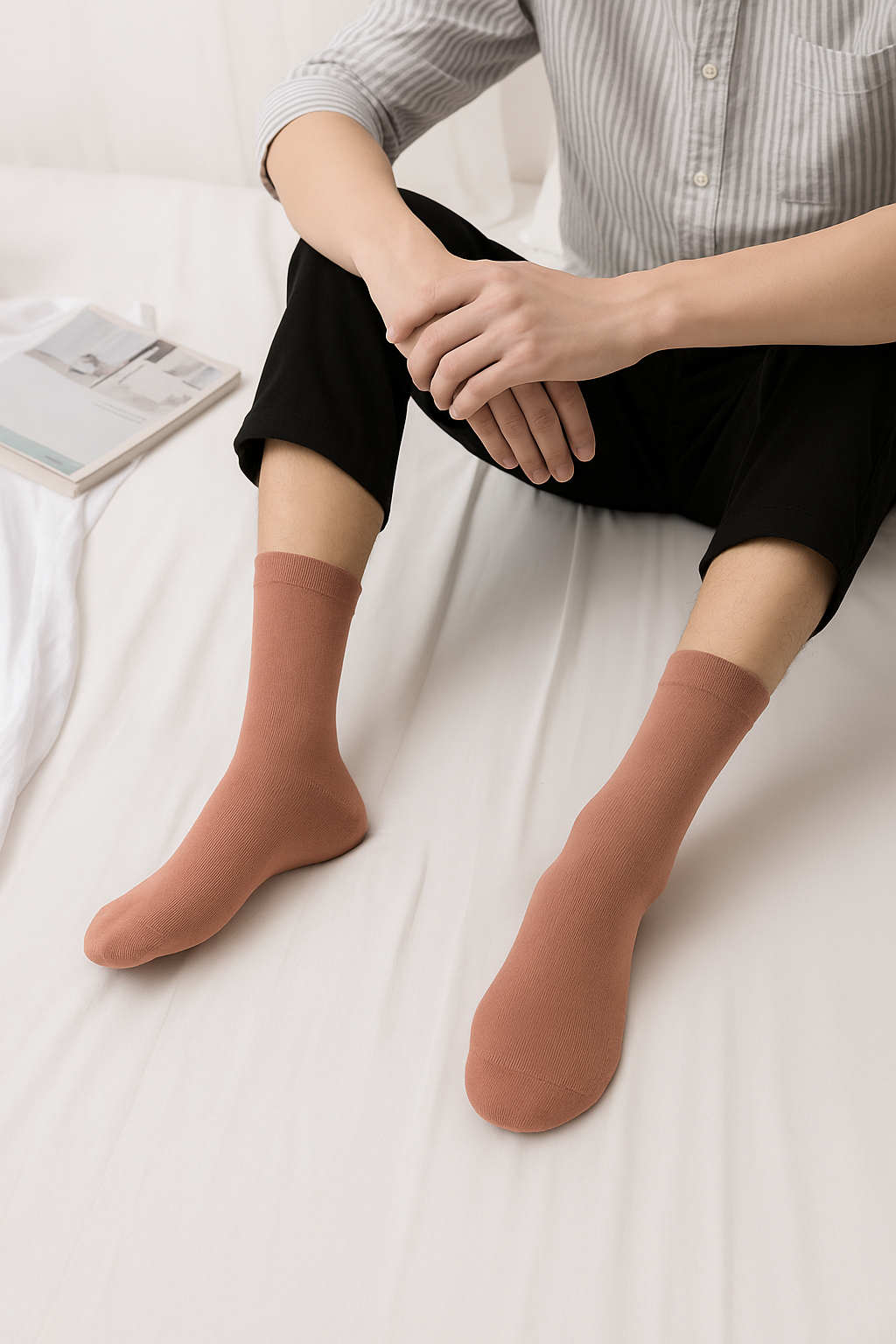 Men’s Terra Cotta Casual Cotton Socks – FTS05