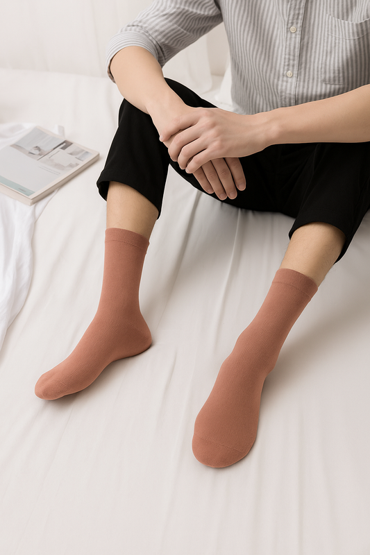 Men’s Terra Cotta Casual Cotton Socks – FTS05