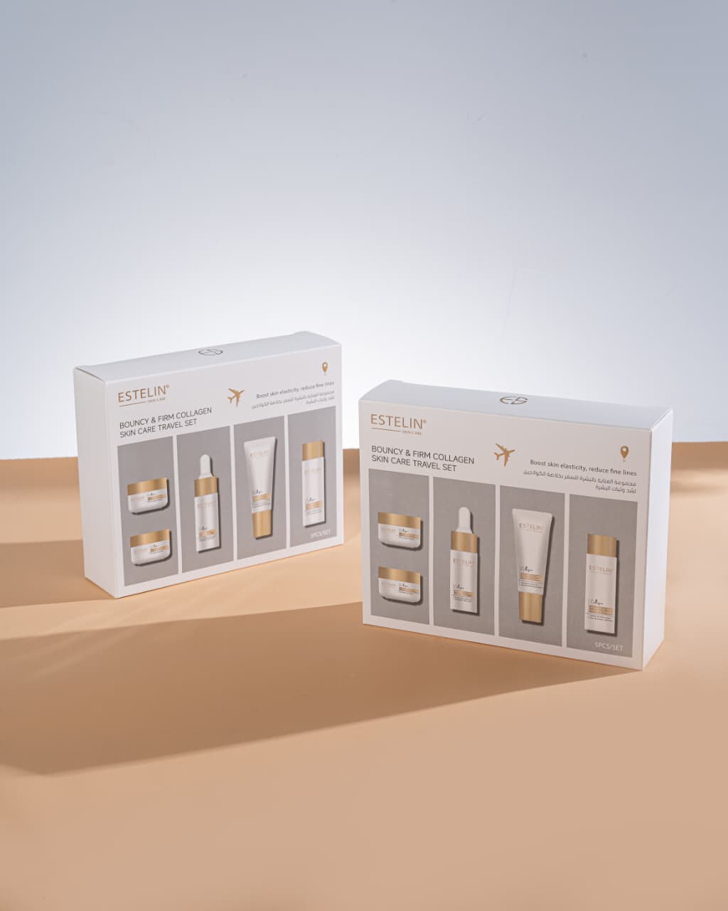 Estelin Bouncy & Firm Collagen Skin Care Travel Set – 5 Pcs | Anti-Aging, Firming & Hydrating Skincare Kit