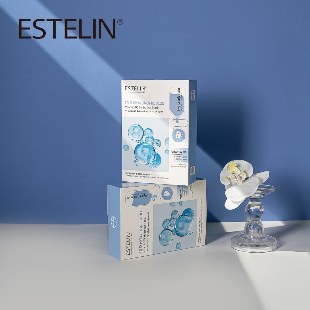 Estelin 10-D Hyaluronic Acid + Vitamin B5 Hydrating Mask | Deep Moisturizing, Firming & Skin Barrier Repair