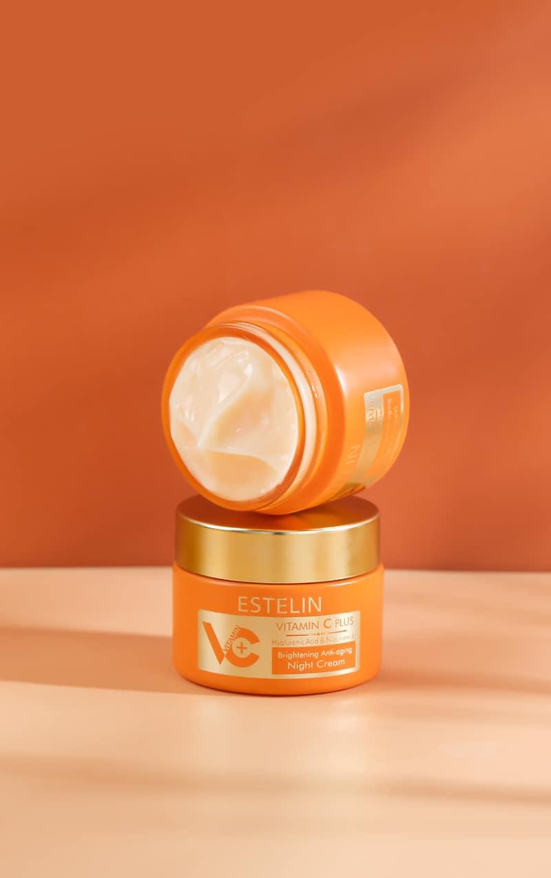 Estelin Vitamin C Plus brightening & anti aging skin care set pack of 2