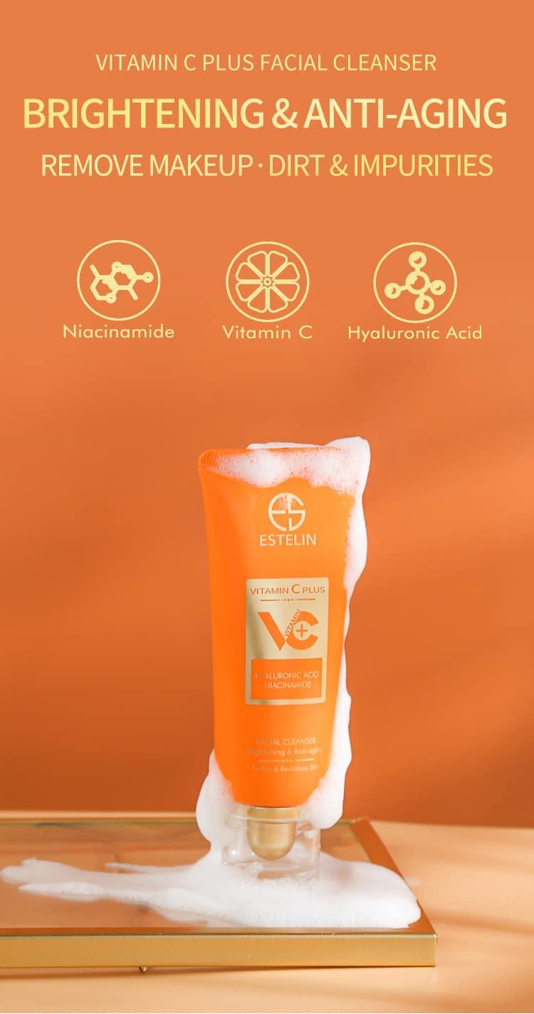 Estelin Vitamin C Plus Hyaluronic Acid Niacinamide Facial Cleanser